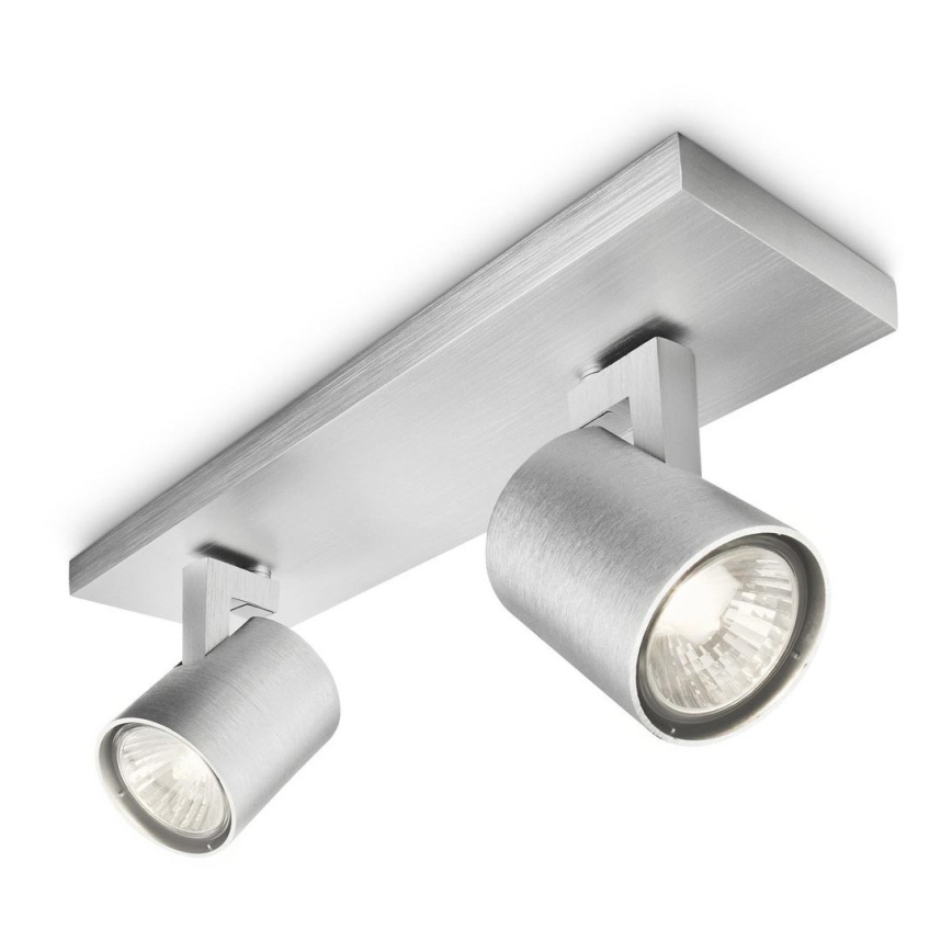 Philips 53092/48/16 - Reflektor RUNNER srebrni 2xGU10/35W/230V