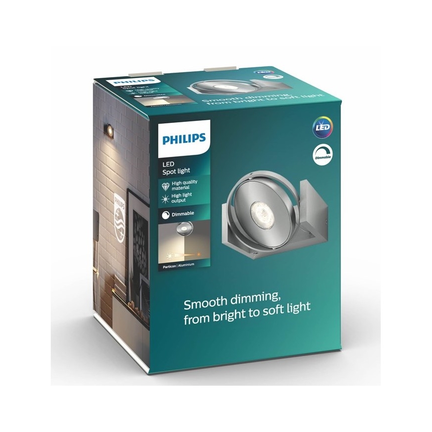 Philips 53150/48/P0 - LED Zatemnitvena stenska svetilka PARTICON LED/4,5W/230V