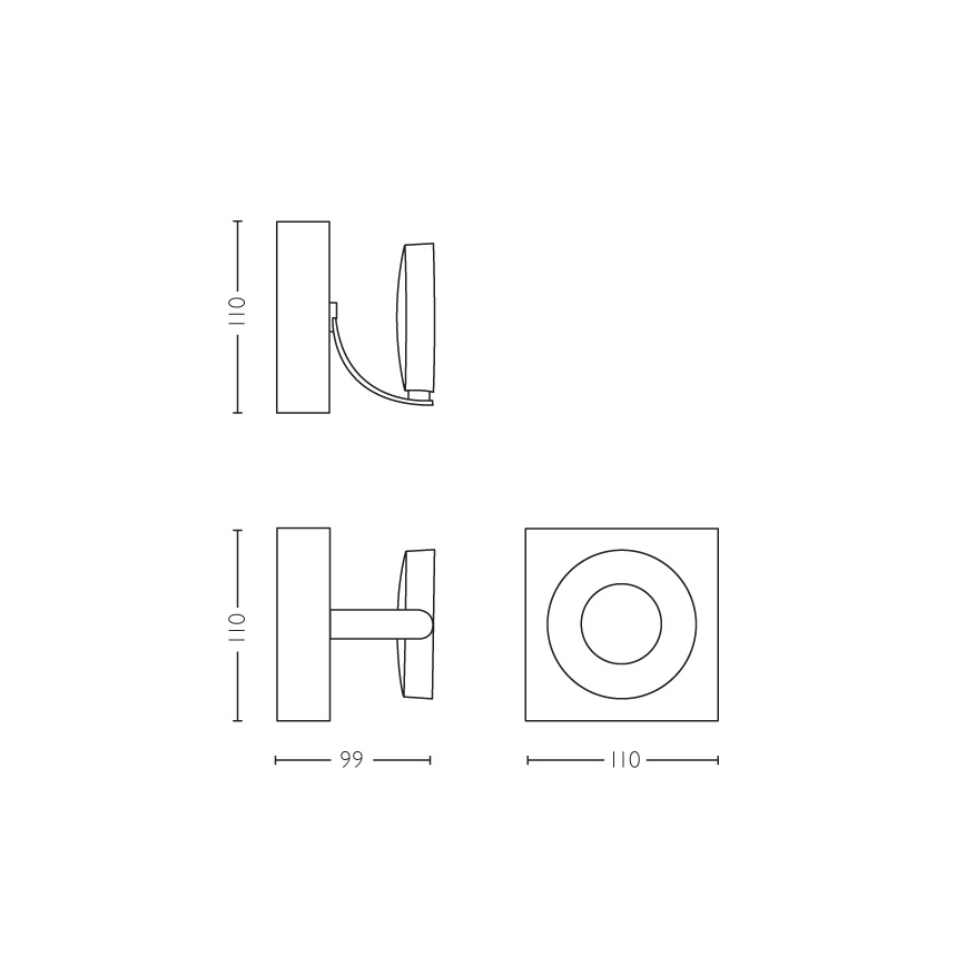 Philips 53170/31/P0 - Zatemnljivo točkovno svetilo MYLIVING CLOCKWORK LED/4,5W