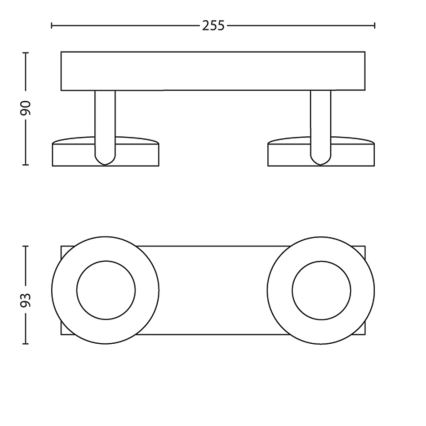 Philips - LED Zatemnitveni reflektor 2xLED/4,5W/230V