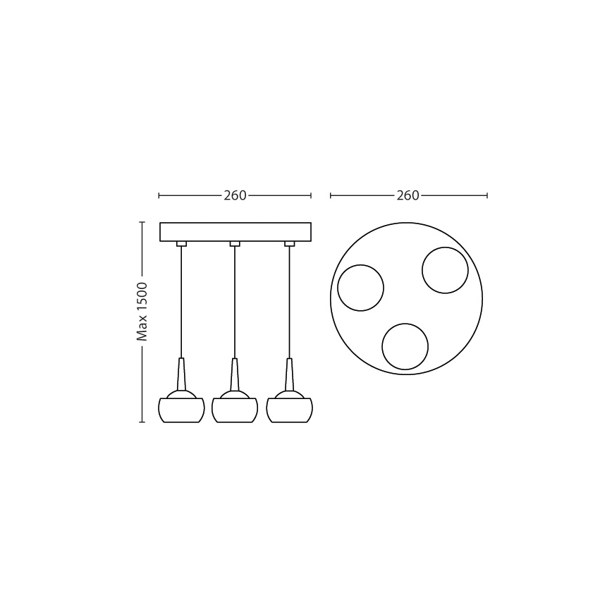Philips 53223/11/16 - LED Viseča svetilka CYPRESS 3xLED/3W/230V