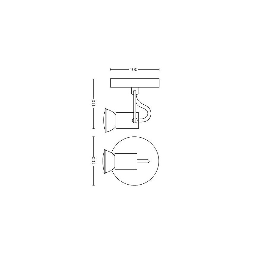 Philips 56180/17/PN - Reflektor CADET 1xGU10/50W/230V