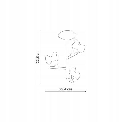 Philips 56313/55/16 - Otroški reflektor MYKIDSROOM BIRDEY 3xGU10/35W/230V