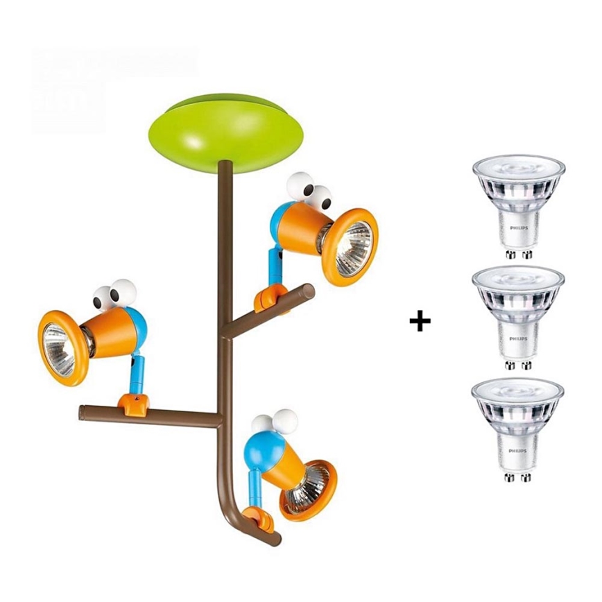 Philips 56313/55/16 - LED Otroški reflektor MYKIDSROOM BIRDEY 3xGU10/3,5W/230V