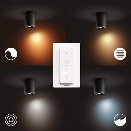 Philips - LED Zatemnitvena svetilka Hue PILLAR 1xGU10/5W/230V + Daljinski upravljalnik