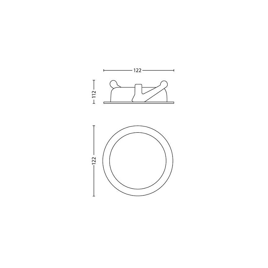 Philips - LED Zatemnitvena vgradna svetilka LED/4,5W/230V