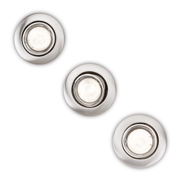 Philips 59243/17/E7 - SET 3x Vgradna svetilka 1xGU10/50W/230V