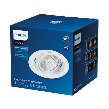 Philips - LED zatemnljivo vgradno stropno svetilo SCENE SWITCH LED/3W/230V 4000K