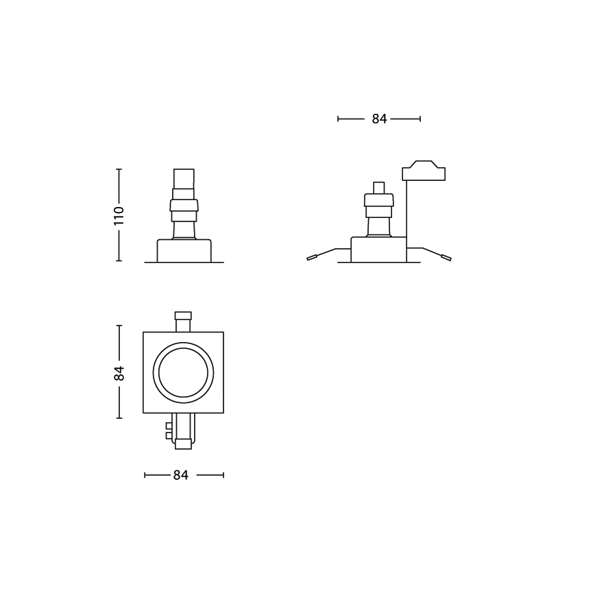 Philips - SET 3x Kopalniška vgradna svetilka 3xGU10/35W/230V IP23