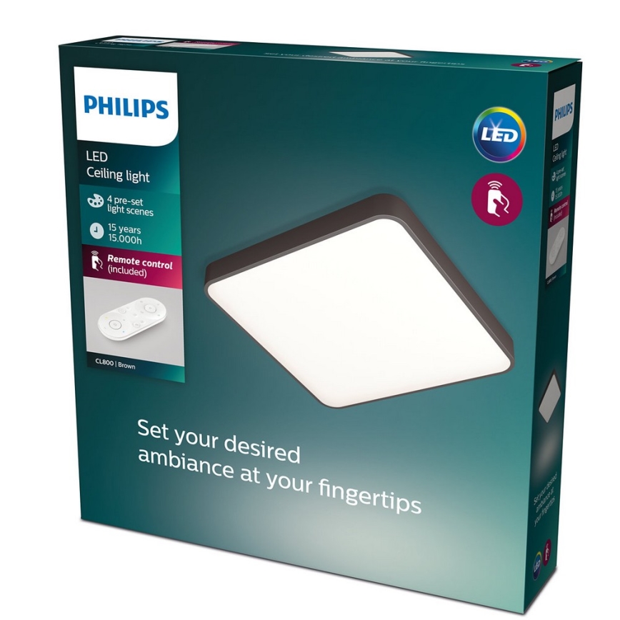 Philips 60261/43/P5 - LED Zatemnitvena stropna svetilka BROWN 1xLED/32W/230V + DO