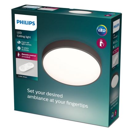 Philips 60262/43/P5 - LED Zatemnitvena stropna svetilka BROWN 1xLED/28W/230V + DO