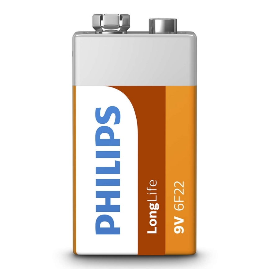 Philips 6F22L1B/10 - Cink-kloridna baterija 6F22 LONGLIFE 9V