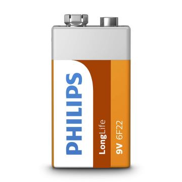 Philips 6F22L1F/10 - Cink-kloridna baterija 6F22 LONGLIFE 9V