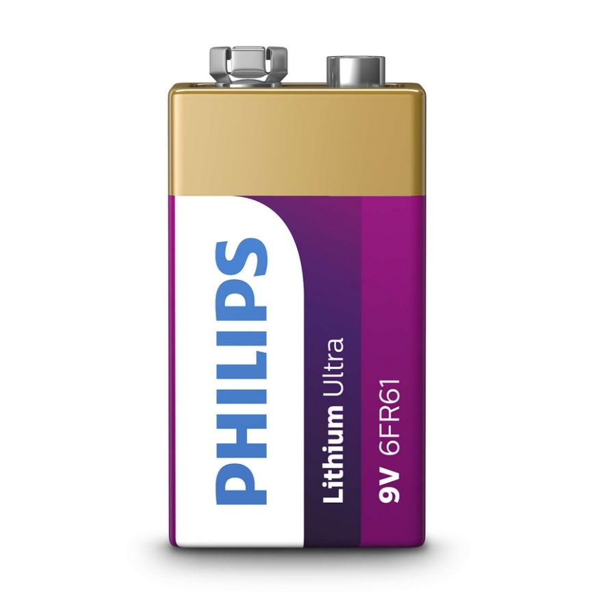 Philips 6FR61LB1A/10 - Litijeva baterija 6LR61 LITHIUM ULTRA 9V