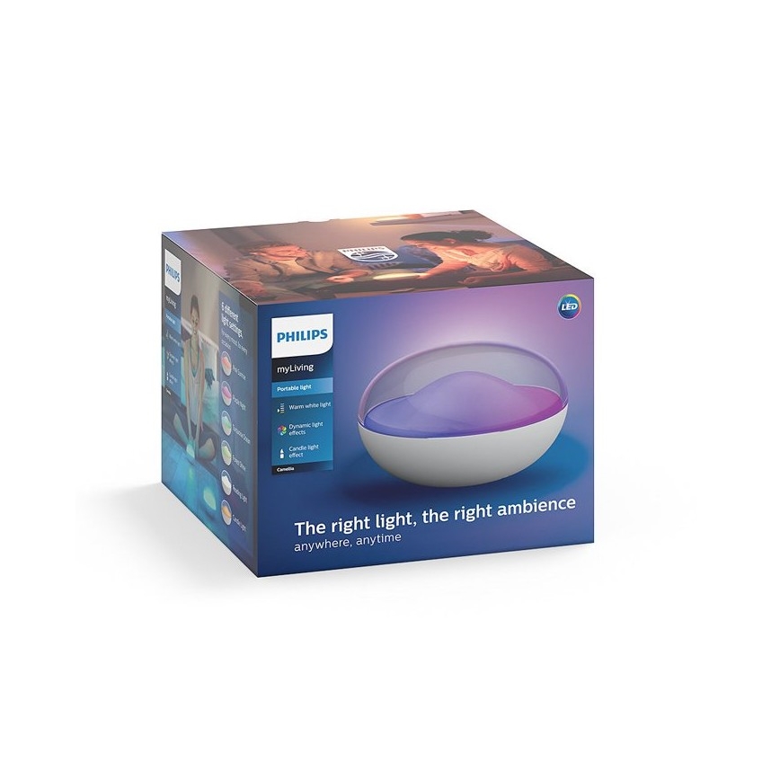 Philips 70104/31/P0 - LED RGB Zatemnitvena prenosna svetilka CAMELLIA LED/3W/5V