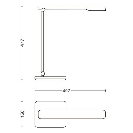 Philips 71666/30/16 - LED Namizna svetilka CALIPER 1xLED/6W/230V