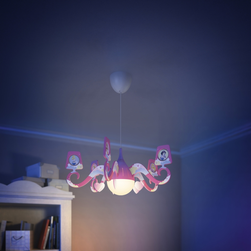 Philips 71757/28/16 - Otroški lestenec DISNEY PRINCESS 1xE27/15W/230V