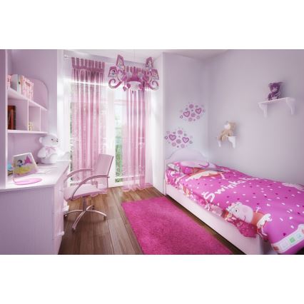 Philips 71757/28/16 - Otroški lestenec DISNEY PRINCESS 1xE27/15W/230V