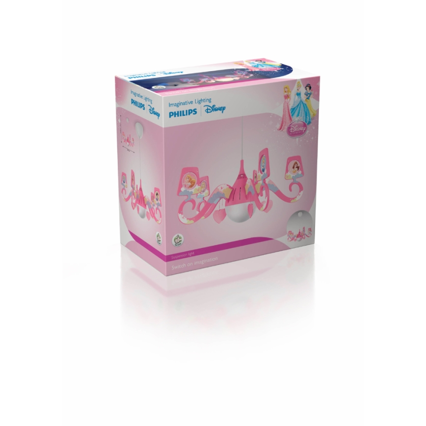 Philips 71757/28/16 - Otroški lestenec DISNEY PRINCESS 1xE27/15W/230V