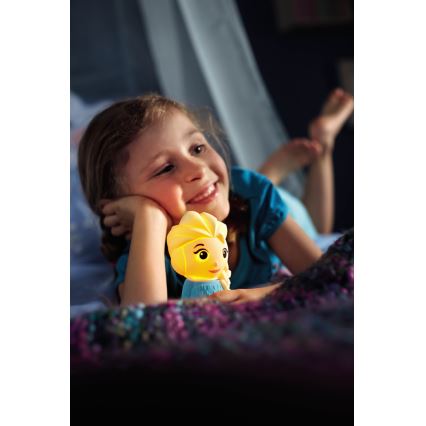 Philips 71768/03/16 - Otroška lučka DISNEY ELSA LED/2xAAA