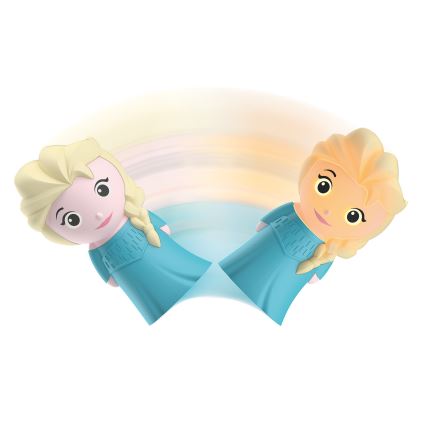 Philips 71768/03/16 - Otroška lučka DISNEY ELSA LED/2xAAA