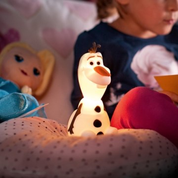 Philips 71768/08/16 - LED otroška svetilka DISNEY FROZEN OLAF LED/0,3W/2xAAA snežak
