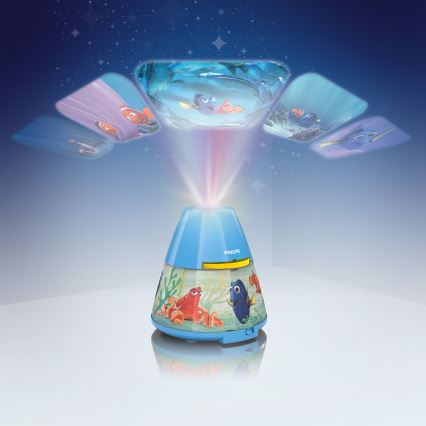 Philips 71769/90/16 - LED Otroški projektor DISNEY DORY LED/0,1W/3xAAA