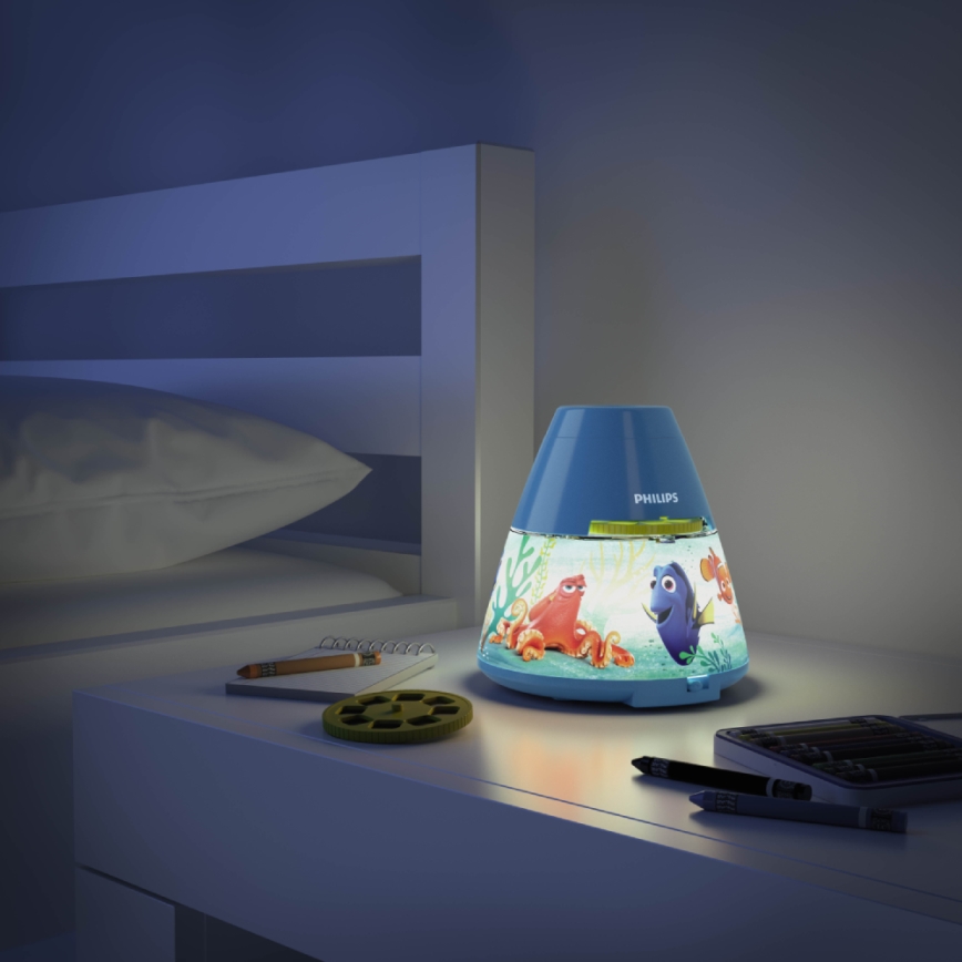 Philips 71769/90/16 - Otroški projektor DISNEY FINDING DORY LED/0,1W/3xAAA