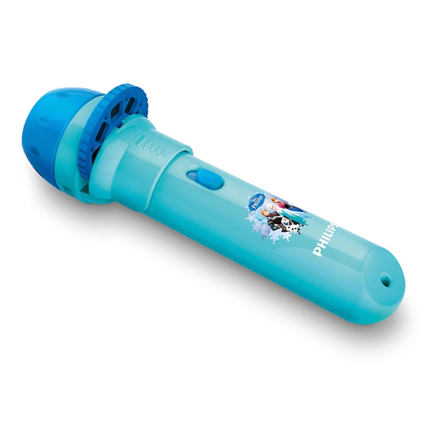 Philips 71788/08/16 - LED Otroška baterijska svetilka in projektor DISNEY FROZEN LED/3xLR44