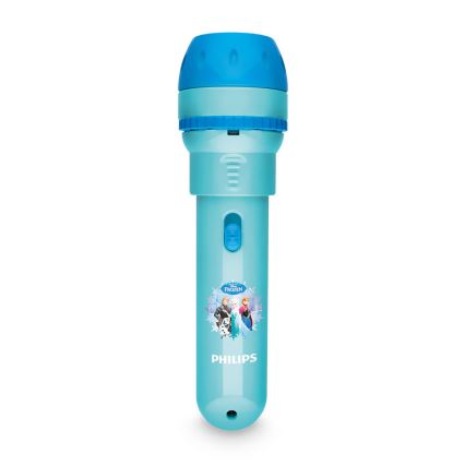 Philips 71788/08/16 - LED otroška baterijska svetilka in projektor DISNEY FROZEN 1xLED/3xLR44