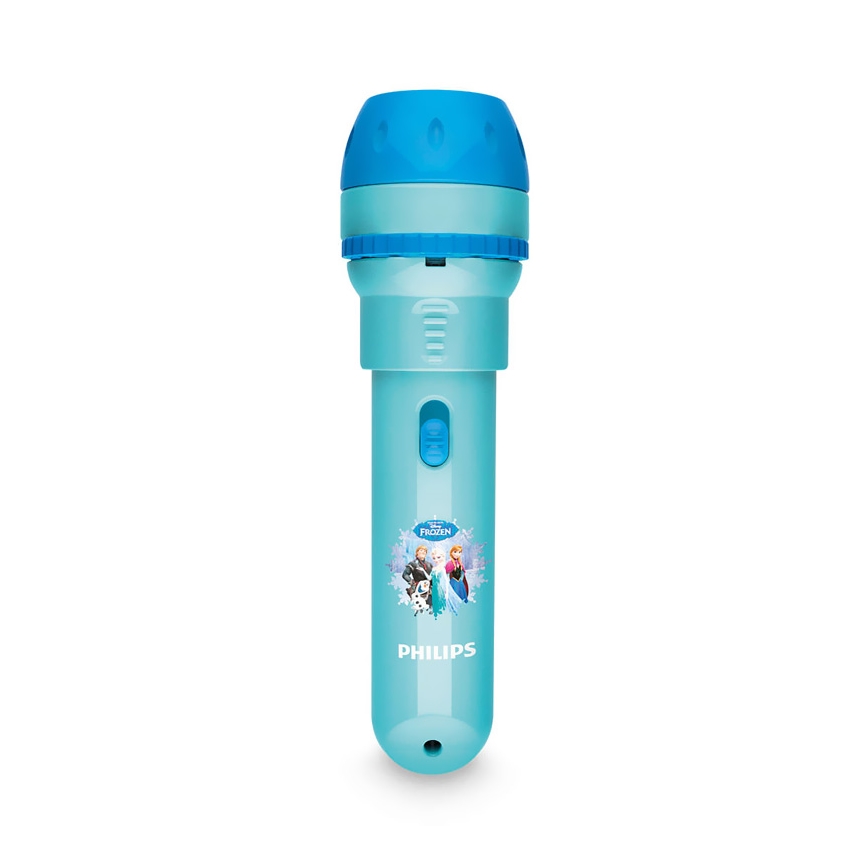 Philips 71788/08/16 - LED otroška baterijska svetilka in projektor DISNEY FROZEN 1xLED/3xLR44