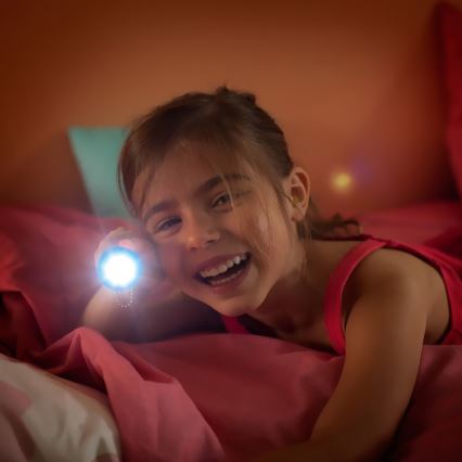 Philips 71788/08/16 - LED otroška baterijska svetilka in projektor DISNEY FROZEN 1xLED/3xLR44