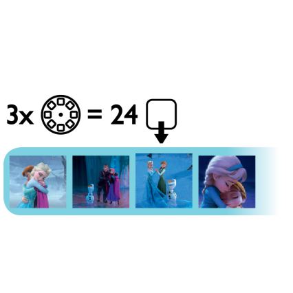 Philips 71788/08/16 - LED otroška baterijska svetilka in projektor DISNEY FROZEN 1xLED/3xLR44