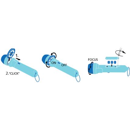 Philips 71788/08/16 - LED otroška baterijska svetilka in projektor DISNEY FROZEN 1xLED/3xLR44