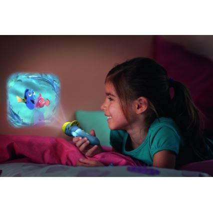 Philips 71788/90/16 - LED Otroška baterijska svetilka in projektor DISNEY DORY LED/3xLR44