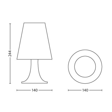 Philips - LED Otroška namizna svetilka 1xLED/2,3W/230V