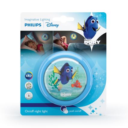 Philips 71924/35/P0 - Otroška luč na dotik DISNEY FINDING DORY LED/0,3W/2xAAA