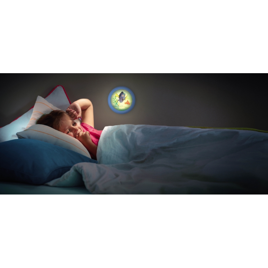 Philips 71924/35/P0 - Otroška luč na dotik DISNEY FINDING DORY LED/0,3W/2xAAA