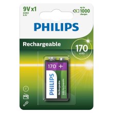 Philips 9VB1A17/10 - Polnilna baterija MULTILIFE NiMH/9V/170 mAh