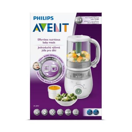 Philips Avent - Parni kuhalnik z mešalnikom 4v1