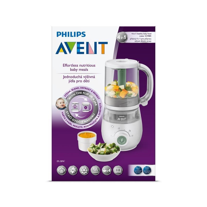 Philips Avent - Parni kuhalnik z mešalnikom 4v1