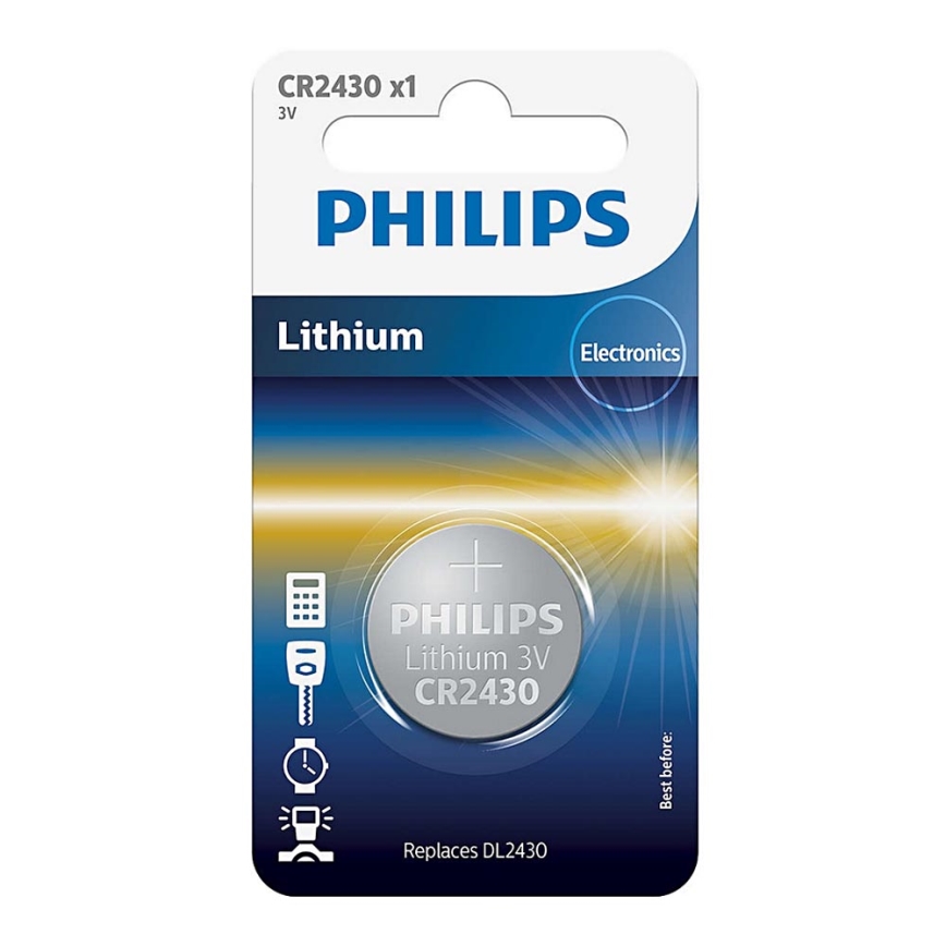 Philips CR2430/00B - Litijeva baterija gumbasta CR2430 MINICELLS 3V 300mAh