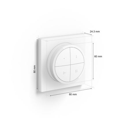 Philips - Daljinski upravljalnik s stikalom Hue TAP 1xCR2032 bela