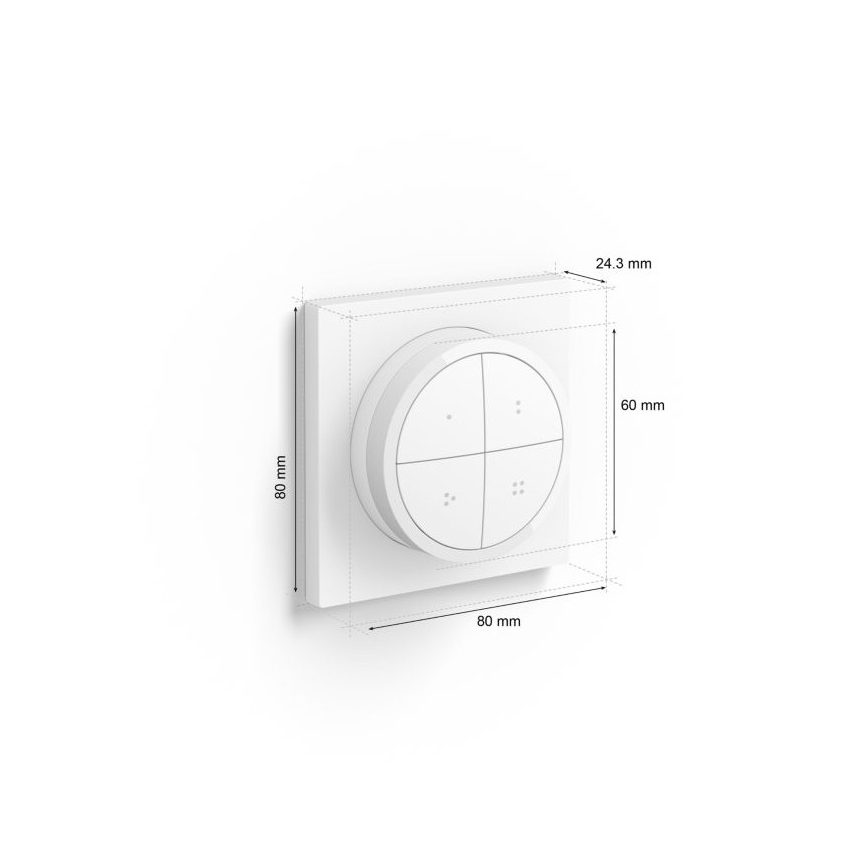 Philips - Daljinski upravljalnik s stikalom Hue TAP 1xCR2032 bela
