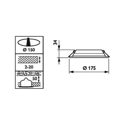Philips DN065B LED10S/840 PSU II WH - LED Vgradna svetilka LED/11W/230V 4000K