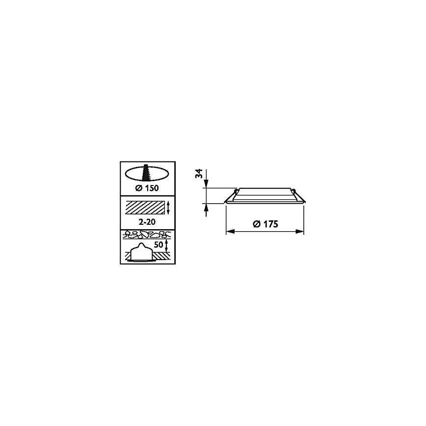 Philips DN065B LED10S/840 PSU II WH - LED Vgradna svetilka LED/11W/230V 4000K