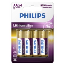 Philips FR6LB4A/10 - 4 kom Litijeva baterija AA LITHIUM ULTRA 1,5V 2400mAh