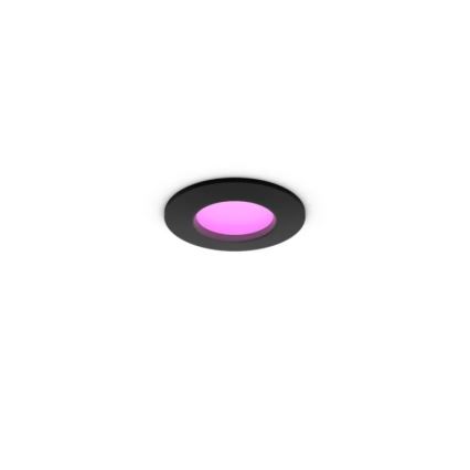 Philips - Komplet 2x LED RGBW z zatemnitvijo, vgradna kopalniška svetilka Hue SLIM LED/8,3W/230V 2000-6500K črna IP44