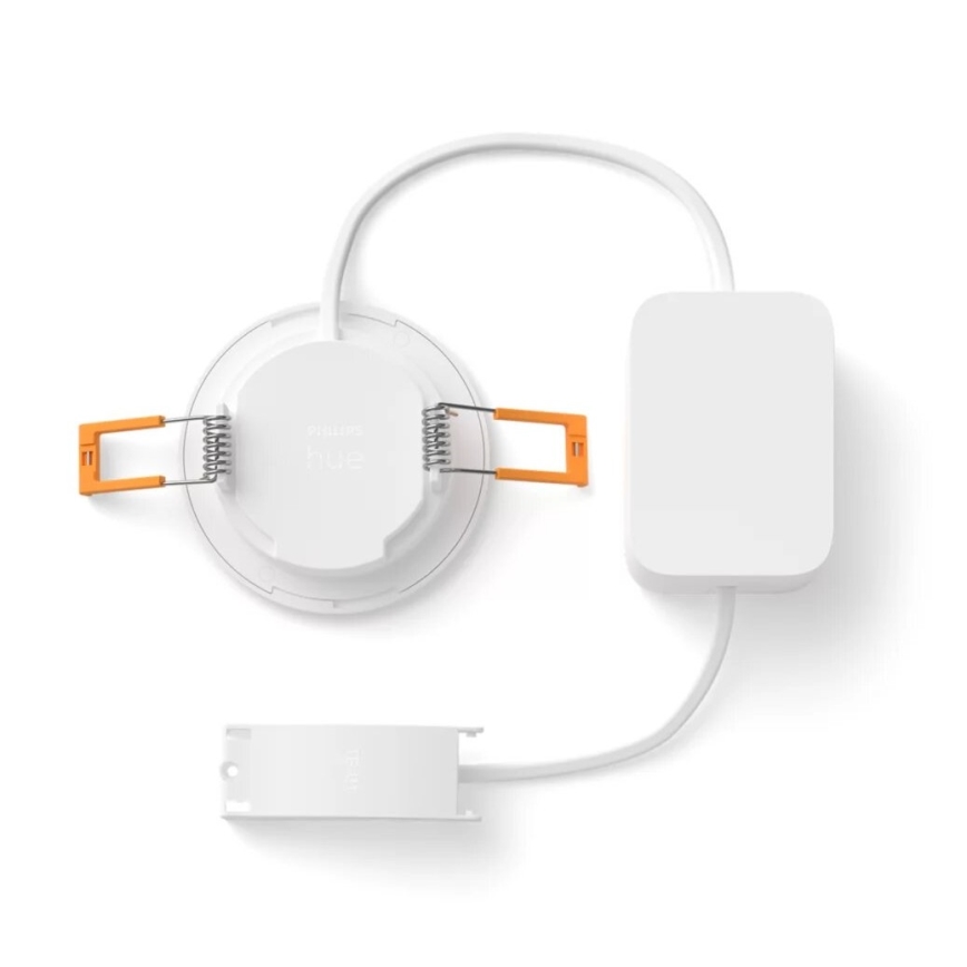 Philips - KOMPLET 2x LED RGBW Zatemnljivo kopalniško vgradno stropno svetilo Hue SLIM LED/8,3W/230V 2000-6500K belo IP44