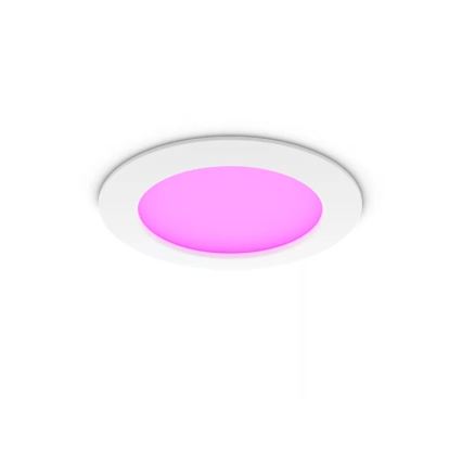 Philips - Komplet 2x zatemnjenih LED RGBW vgradnih stropnih svetilk za kopalnico Hue SLIM LED/12W/230V 2000-6500K bela IP44